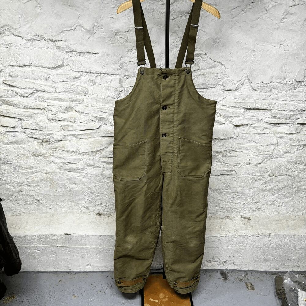 True Vintage US Navy Deck Bib Overalls Size Medium WWII Korean War Era 40s USN